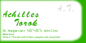 achilles torok business card